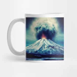 Mount Fuji erupting Mug